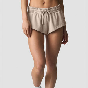 New Drawstring <b>Elastic</b> <b>Waist</b> Design <b>Women</b> V Shape <b>Shorts</b> Breathable Plus Size Gym Sportswear Running Outdoor Fitness <b>Shorts</b> - Product Image 1
