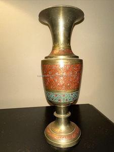 High Grade Gold Metal Brass Antique Metal Flower <b>Vases</b> and Flower Pots for Lobby Hall Bedroom Drawing Room Office Home Interior - Product Image 2