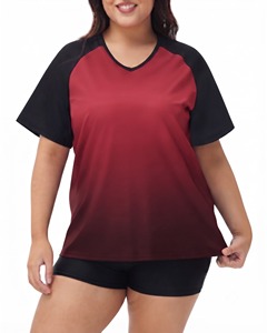 เสื้อแรชการ์ดสำหรับว่ายน้ำ ระบายอากาศได้ดี แห้งเร็ว ป้องกันแสงแดด UPF 50 แขนยาว สำหรับผู้หญิง ไซส์พลัส ปรับแต่งได้ - Product Image 5