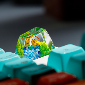 Teclas Artesanales Bosque Místico, Teclas Artesanales Personalizadas, Teclas Anime Lindas, Teclas Verdes, Juego de Teclas, Teclas de Madera - Product Image 5