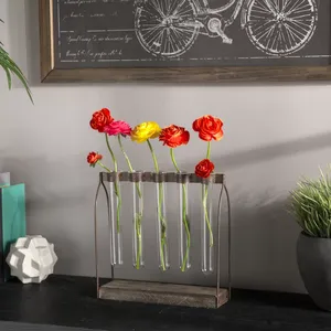 Wabi Sabi Rustic <b>Decorative</b> Metal Flower <b>Vase</b> Birthday Home Decor ZAHID EXPORTS - Product Image 1