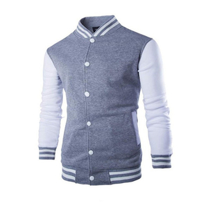 Men's Black White Varsity Jacket Regular Fit Stand Collar <b>Button</b> Closure Casual Outerwear Winter Wear Front Logo High Street - Product Image 2
