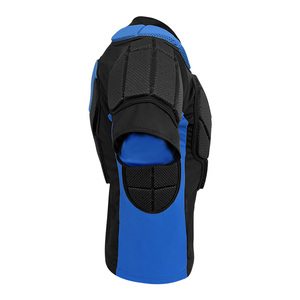 Protector de Pecho Acolchado Negro y Azul para Hombre, Armadura de Malla Ajustada, Equipo de Fútbol Americano, Manga Corta, Cuello en V, para Adultos, Todas las Temporadas - Product Image 3