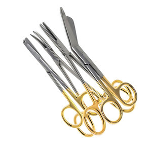 กรรไกรตัดเย็บผ้า 5.5 นิ้ว 4.5 นิ้ว คีมหนีบผ้าและเครื่องมือผ่าตัดแบบโค้งตรง ทำจากสแตนเลสคุณภาพพรีเมียม - Product Image 4