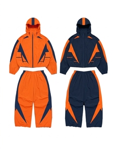 OEM Custom <b>Wind</b> <b>Breaker</b> Jacket Tracksuits Windbreaker Jacket Jogger Set Sweat Pant Suit Zip up Hooded Nylon Track Suit for Men - Product Image 3