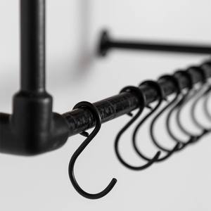 Vandana Flux Sereno Perchero de pared con estante en madera de mango y acero Jensin - Product Image 4