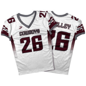 Maillot de football américain robuste pour adultes et jeunes, coutures renforcées, polyester respirant, logo personnalisé, nom, OEM, vente en gros - Product Image 2