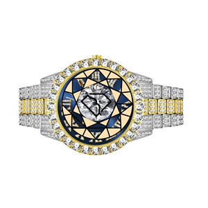 Reloj de Cuarzo Analógico de Lujo para Mujer, Caja Cuadrada, Correa de Acero Inoxidable, Cristal de Zafiro, 46 mm, Ecológico, Ligero, Moissanita - Product Image 4