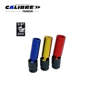 Juego de llaves de impacto métricas de 3 piezas TAIWAN CALIBRE de 17-21 mm, juego de vasos UJ de pared delgada de 19 mm, OEM DIY, hexagonal de 1/2 pulgada - Product Image 2