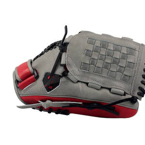WARPRO INDUSTRY Baseball Glove <b>Blue</b> Red White Leather Knit Fabric Durable Left Handed <b>Throw</b> 12.5 Inch Professional Training - Product Image 5