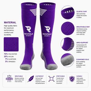 Breathable Wholesale <b>High</b> Quality Customizable Adults <b>Knee</b> <b>High</b> Sports <b>Socks</b> <b>Men</b> Moisture Wicking Athletic Running Training - Product Image 6