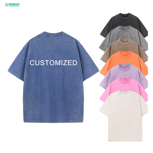 Camisetas de Algodón 100% para Hombre, Estilo Vintage, Lavado Ácido, Impresión Digital Frontal, Ecológicas, para Verano, Venta al Por Mayor - Product Image 1