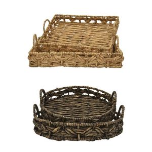 THE LINKS SERIES Natural <b>Wicker</b> Plant <b>Basket</b> Seagrass Water Hyacinth <b>Basket</b> Storage At Home Vanity Organizer - Product Image 3