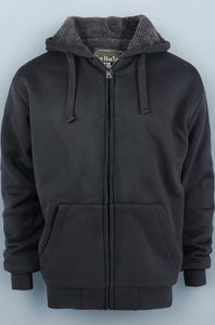 Sweat à capuche en laine pour homme, coupe ajustée, épais et chaud, avec fermeture éclair, en coton, style couverture oversize - Product Image 4