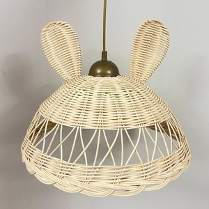 Natural rattan weave lampshades <b>cheap</b> price kids night <b>light</b> pendant lampshade nursery decoration - Product Image 1