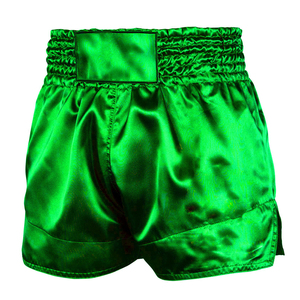 Shorts de boxe en satin personnalisés pour hommes, vente en gros, shorts de Muay Thai professionnels, taille haute, avec logo de marque - Product Image 6