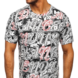 เสื้อยืดผู้ชายโพลีเอสเตอร์ 100% ลายเรียบ แห้งเร็ว สกรีนโลโก้ตามสั่ง แบบซับลิเมชั่น เสื้อยืดลำลองสำหรับผู้ชาย - Product Image 4