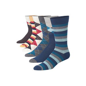 Calzini Casual da Uomo, 6 Paia, Fantasia Sofisticata, Colorati e Decorati - Product Image 1