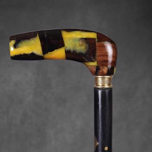 Escultura de Lujo con Mango de Caña, Tallada a Mano en Resina y Madera de Acacia, Elegante Madera de Acacia con Cañas - Product Image 4