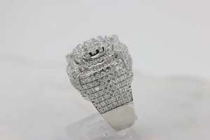 แหวนเพชรโมอิสซาไนต์แบบ Iced Out เงินแท้ 925 ระดับ VVS สไตล์ฮิปฮอป แหวนหรูหราสำหรับงานแต่งงาน - Product Image 5