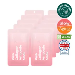 ฟรีเมมาส์กหน้าสีชมพูคอลลาเจน Ampoule แผ่นมาส์กหน้า10แพ็ค - Product Image 1