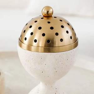 ที่วางธูปหินอ่อนธรรมชาติแบบกำหนดเอง ที่เผาธูปหินอ่อน ของตกแต่งบ้าน ที่วางธูปทรงกลมสำหรับพิธีกรรมทางศาสนา - Product Image 5