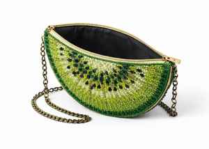 Bolso de Mano Tipo Clutch con Cuentas de Kiwi Hechas a Mano, Bolso de Hombro de Diseño para Mujer, Cadena de Lujo, Bolso de Fiesta, Regalo Temático de Moda - Product Image 2