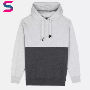 Sweat-shirts à capuche pour homme, couleur contrastée bleu et noir, bonne qualité, lavables en machine, best-seller, légers, manches régulières, vêtements décontractés - Product Image 2