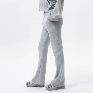 Pantalon de survêtement évasé en coton respirant de haute qualité pour femme, coupe droite, style streetwear hiver, décontracté, taille adulte, personnalisable - Product Image 4