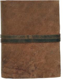Carnet en cuir unisexe avec papier à bords frangés et reliure cousue, édition cadeau, 180 g/m², livre de runes vierge - Product Image 3