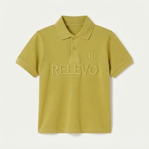 Camiseta Polo de Manga Corta para Hombre RELEVO, Corte Regular, Informal, Color Verde - Product Image 1