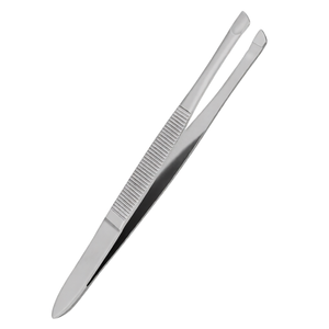 Eyebrow Tweezers 3.5" Smooth Tip Non-Slip Grip Stainless Steel Anti-Static Rust Resistant Precision <b>Hair</b> <b>Removal</b> <b>Tool</b> Salon - Product Image 3