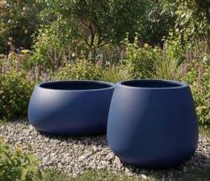 Jardinière ronde élégante et moderne en fibre de verre (FRP) pour extérieur, jardin, balcon, terrasse, aménagement paysager, usage décoratif - Product Image 1