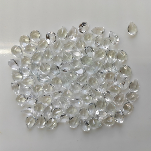 Topacio Blanco Natural 8x6MM Corte Pera, Calidad Superior, Calibrado, Gema Suelta para Joyería de Diseño - Product Image 5