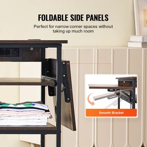 Supporto mobile pieghevole a 4 livelli per termopressa con ruote e stazione di ricarica - Product Image 3