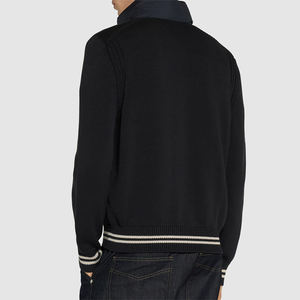 Latest Design Winter <b>Men's</b> <b>Cardigan</b> Down Jacket with Front Logo <b>Hooded</b> Long Sleeve Breathable Puffer for Adults - Product Image 3