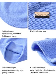 Gorro Moderno Personalizado con Bordado, Gorro de Invierno Cálido de Punto Acanalado, Gorra Elástica Suave para Streetwear - Product Image 6