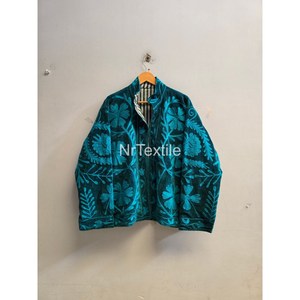 Embroidered Floral Velvet Blazer <b>Women's</b> Shawl Collar Full Sleeve Regular Length Autumn <b>Single</b> <b>Breasted</b> Jacket - Product Image 1