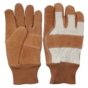 Gants de conduite d'hiver haute visibilité en cuir, certifiés CE, en cuir de vachette pleine fleur renforcé, protection industrielle des mains - Product Image 1