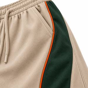 Pantalon de survêtement large pour homme, taille élastique avec cordon de serrage, blocs de couleur et bande latérale, décontracté, respirant, en polyester, pour l'automne - Product Image 5