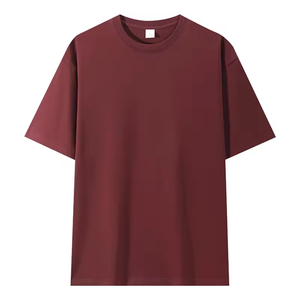 Wholesale Men Short Sleeve T <b>Shirt</b> <b>100</b>% <b>Polyester</b> Waterproof Oil Proof Anti fouling Regular Fit O Neck Casual Solid Color White - Product Image 6