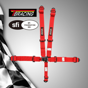 เข็มขัดนิรภัยแบบ 5 จุด ยี่ห้อ TBRACING รุ่น SF-501 สำหรับรถแข่งจูเนียร์แดร็กสเตอร์ ได้รับการรับรองมาตรฐาน SFI 16.1 ผลิตจากโรงงานไต้หวัน รับทำโลโก้ตามสั่ง ขายส่ง - Product Image 1