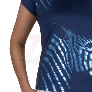 Camiseta Polo Azul Personalizada de Manga Corta, Tejido de Punto Estampado, Informal, Transpirable, 100% Poliéster, Impresión por Sublimación - Product Image 4