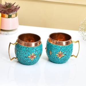 Tazas de Cobre Certificadas de 400 ml, Ecológicas, a Prueba de Fugas, Reutilizables, con Beneficios para la Salud, Tazas para Beber Agua en el Hogar, Diseño Elegante - Product Image 2