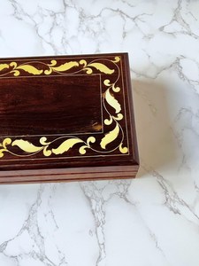 Boîte de rangement en bois décorative avec couvercle, pour la maison, la table, vente en gros B2B - Product Image 4