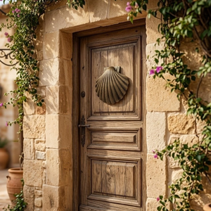 Premium Vintage Seashell <b>Door</b> <b>Knocker</b> Antique Brass Coastal Entryway Hardware Decorative Nautical Home Accent XLX Deluxe Edition - Product Image 3