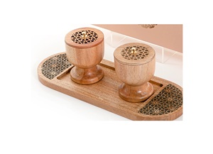 Decorative Acacia Wood Religious Incense <b>Burner</b> Handmade & Eco-Friendly Enhances Living Rooms Offices with Warmth Refined Style - Product Image 5