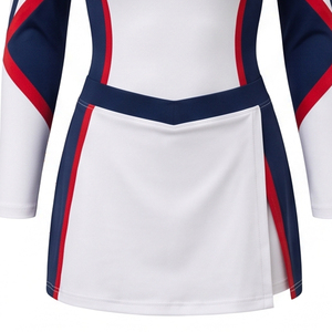 Conjuntos de Uniformes de Porristas con Brillo Metálico, Ropa de Actuación con Brillo Elegante, Colores Personalizados para Equipos, Spandex/Poliéster, Front National - Product Image 2