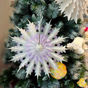 Snowflake Star Indoor <b>Christmas</b> Tree Ornaments Festive <b>Decorations</b> Supplies - Product Image 4