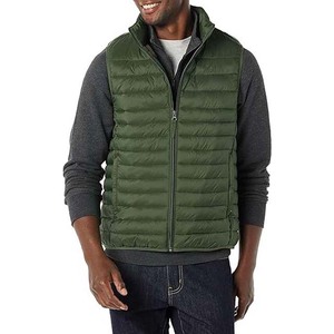 OEM Custom Men's Lightweight Zipper Sleeveless Puffer Jacket High Quality Waterproof Breathable Winter Plus Size Casual Canvas - Product Image 6